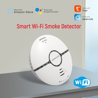Detector de fumo esperto ótico fotoelétrico de WIFI do controle do App de Tuya para a segurança interna
