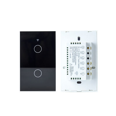 Interruptor da luz Alexa Compatible Light Switches do grupo de 110V-240V Tuya Smart Wifi 2