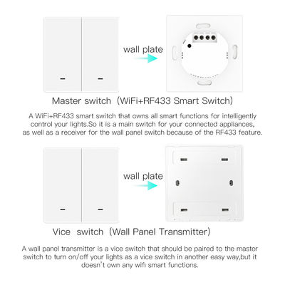 Interruptor de tecla de Smart da função do multi interruptor mecânico esperto de Tuya Wifi do interruptor do grupo multi
