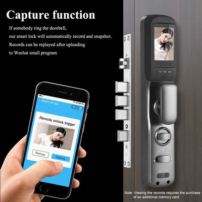 Fechadura da porta esperta biométrica impermeável de Tuya Wifi com função da câmera